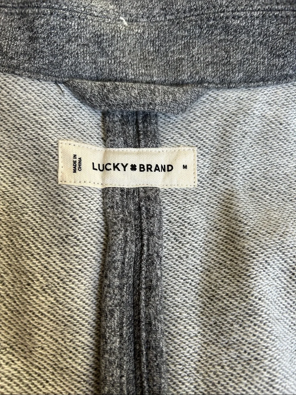 Lucky Brand Heather Gray Knit Blazer M